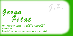 gergo pilat business card